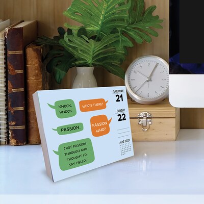 2027 Willow Creek Knock Knock 6.2" x 5.4" Day-to-Day Calendar, Assorted Colors (63552)
