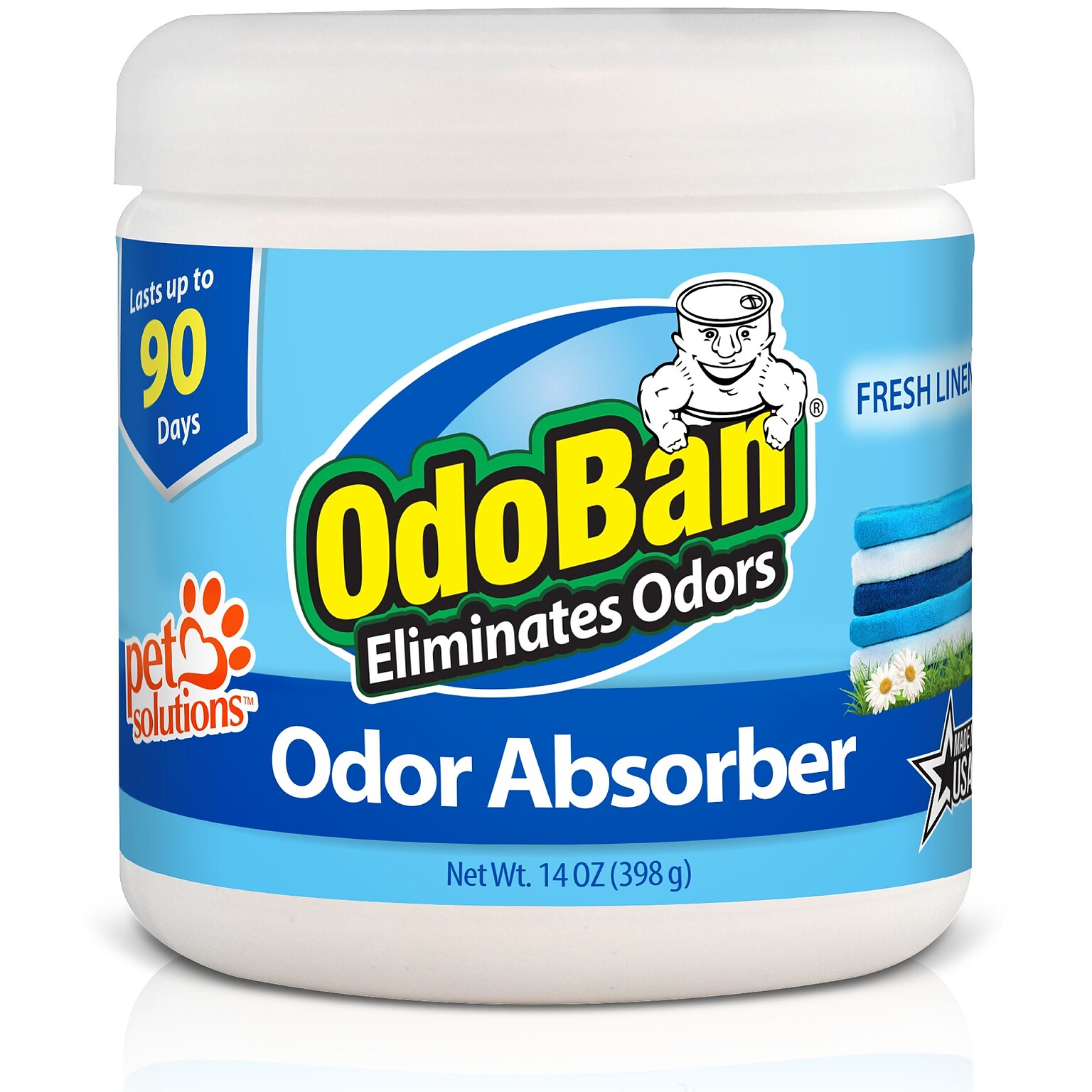 OdoBan Deodorizer Solid, Fresh Linen Scent, 14 oz. (9735C61-14Z12D)