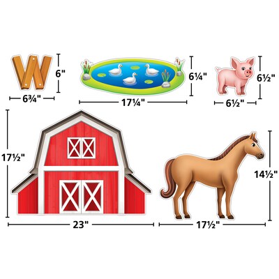 Teacher Created Resources The Farm Bulletin Board Set, 53 Pieces/Set (TCR6628)