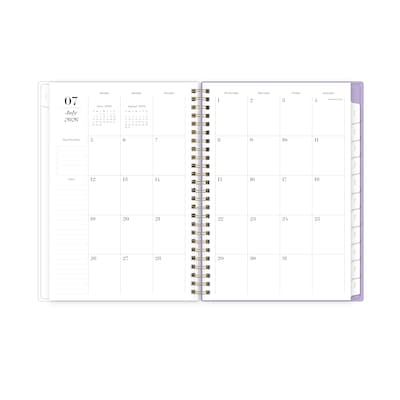 2026-2027 Blue Sky Sincerely Jules Purple 6" x 8" Academic Year Weekly & Monthly Planner, Plastic Cover, Purple (161387)