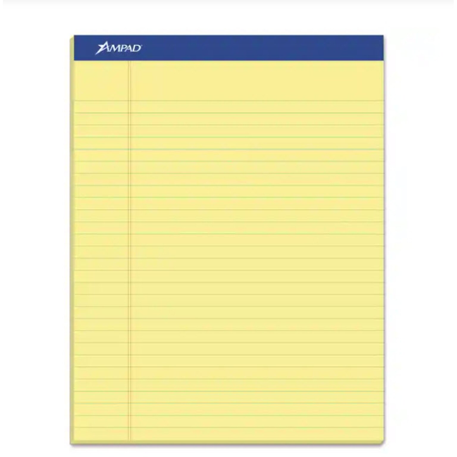 Ampad Evidence Notepad, 8.5 x 11.75, Wide Ruled, Canary, 50 Sheets/Pad, 12 Pads (20-270)