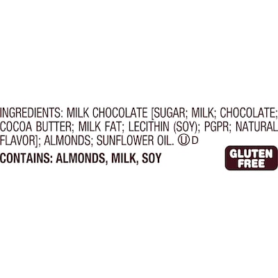 Hershey's Milk Chocolate with Whole Almonds Candy Bar, 1.45 oz., 36/Box (HEC24100)