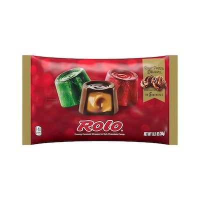ROLO Rich Chocolate Caramels Christmas Candy Bag, 10.1 oz (HEC38859)