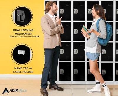 AdirOffice 72 6-Tier Black Storage Locker (629-206-BLK)