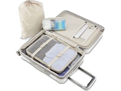 Samsonite 23" Hardside Carry-On Suitcase, 4-Wheeled Spinner, TSA Checkpoint Friendly, Silver  (139024-7378)