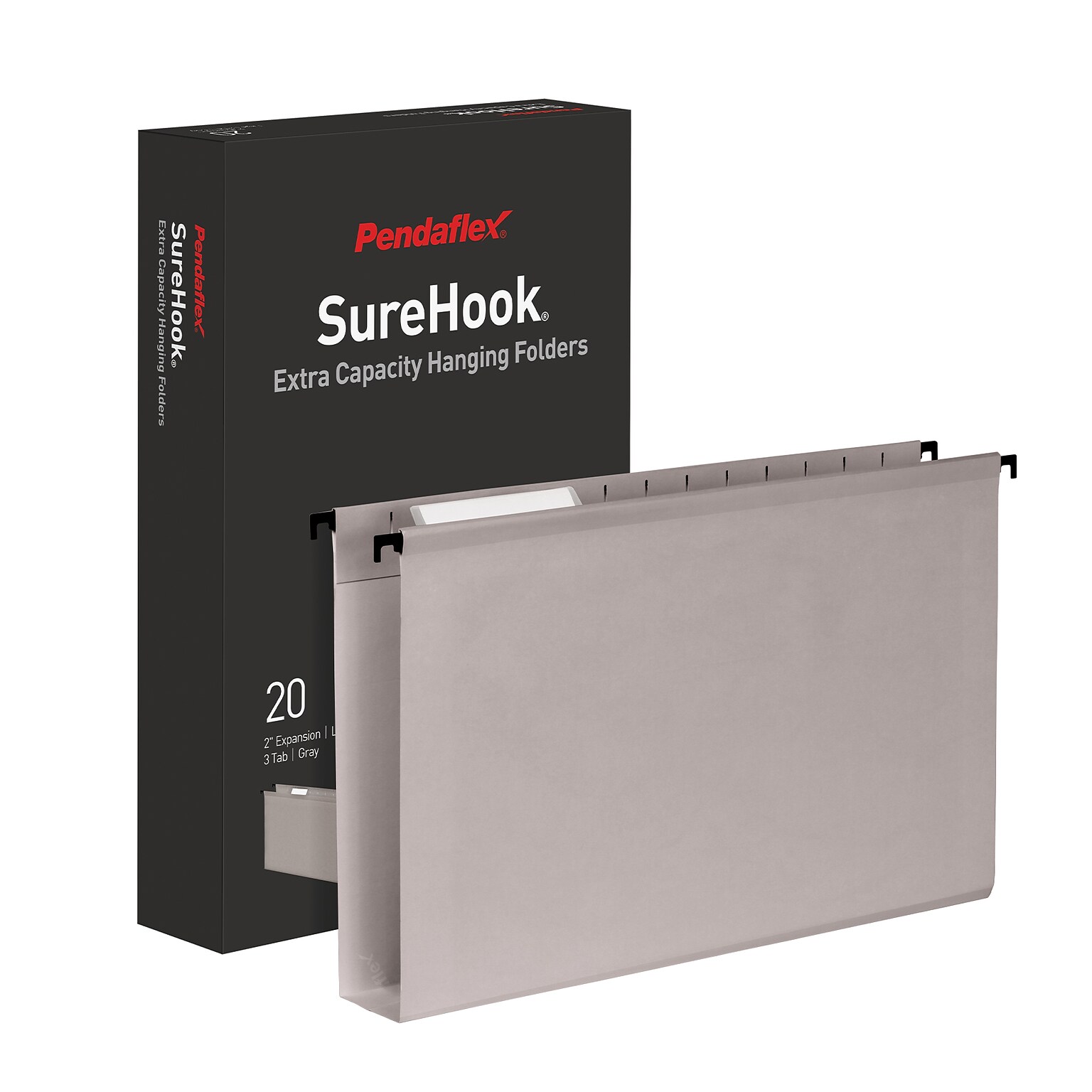 Pendaflex Heavy Duty Reinforced Box Bottom Hanging File Folder, Straight, Legal, Light gray, 20/Box (1006980)