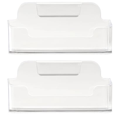 Excello Global Products Business Card Holders, Clear, 2/Pack (BCH- 2PK)