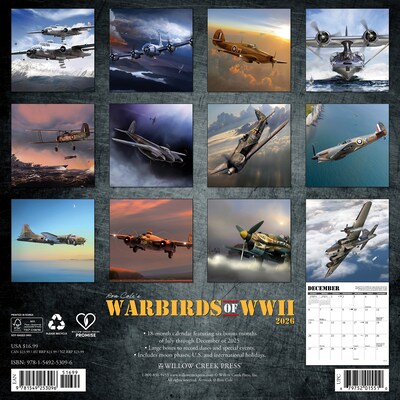 2026 Willow Creek Warbirds of WWII 12 x 12 Monthly Wall Calendar (53096)