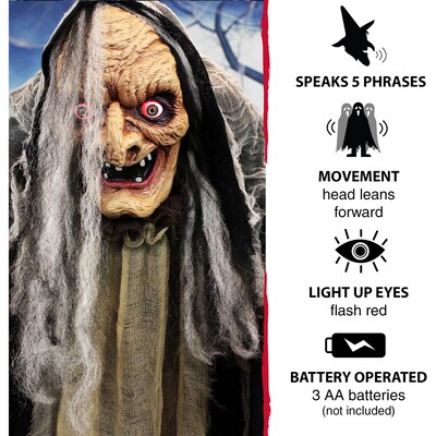 Haunted Hill Farm Life-Size Poseable Witch (HHWITCH-13FLSA)