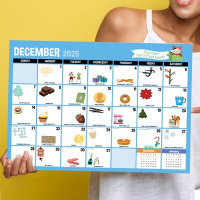 2025-2026 TF Publishing Every Days A Holiday 17" x 12" Academic Monthly Desk Pad Calendar (AY26-8500)