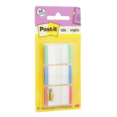 Post-it Tabs, 1" Wide, Assorted Colors, 66 Tabs/Pack (686L-GBR)