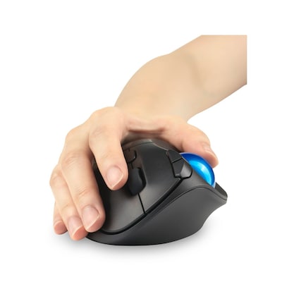 Kensington ProFit Ergo TB450 Wireless Optical Bluetooth & USB Trackball, Black/Blue (K72194WW)
