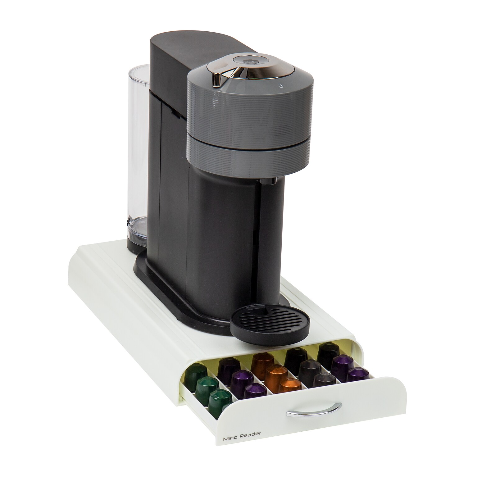 Mind Reader Anchor Nespresso Capsule Drawer, 50 Capacity, White (NEST3PC-WHT)