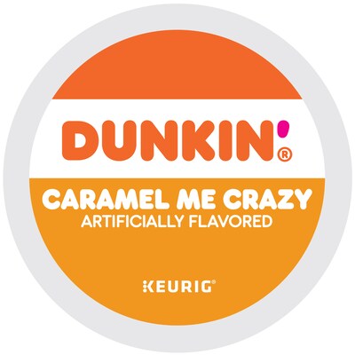 Dunkin' Caramel Me Crazy Coffee Keurig® K-Cup® Pods, Medium Roast, 22/Box (5000364900)