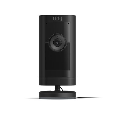 Ring Stick Up Cam Pro Plug In Indoor/Outdoor HDR Wired Security Camera, Black (B09CKJVYXP)