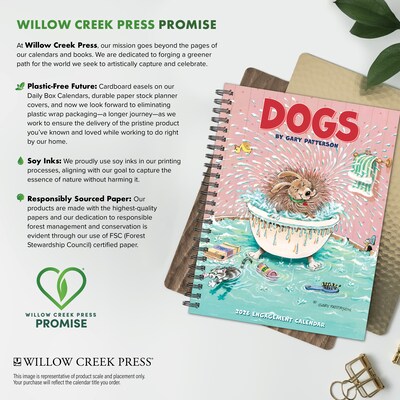 2026 Willow Creek Dogs by Gary Patterson 6.5" x 8.5" Daily & Monthly Personal Organizer (54635)