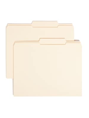 Smead File Folders, Reinforced 2/5-Cut Tab, Letter Size, Manila, 100/Box (10376)