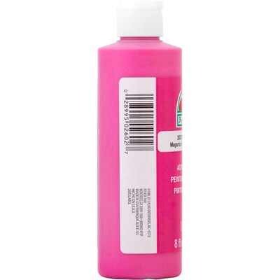 Apple Barrel Acrylic Paint Matte, 8oz., Bright Magenta, 6/Pack (APP2602E-6)