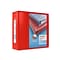 Staples® Heavy Duty 5 3 Ring View Binder with D-Rings, Red (ST56300-CC)