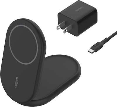 Belkin Magnetic Wireless USB-C Charging Stand for Multiple Brands, Black (WIB007TTBK)