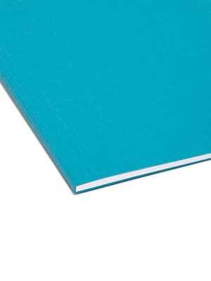 Smead Hanging File Folders, 1/5-Cut Adjustable Tab, Letter Size, Teal, 25/Box (64074)