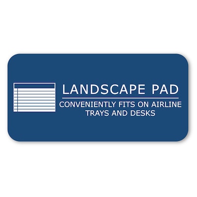 Roaring Spring WIDE Landscape Notepad, College Ruled, 11" x 9.5", Assorted Colors, 40 Sheets, 3/Pack (74535)