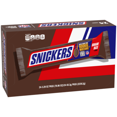 Snickers Sharing Size Milk Chocolate Candy Bars, 78.96 oz., 24/Box (MMM32252)