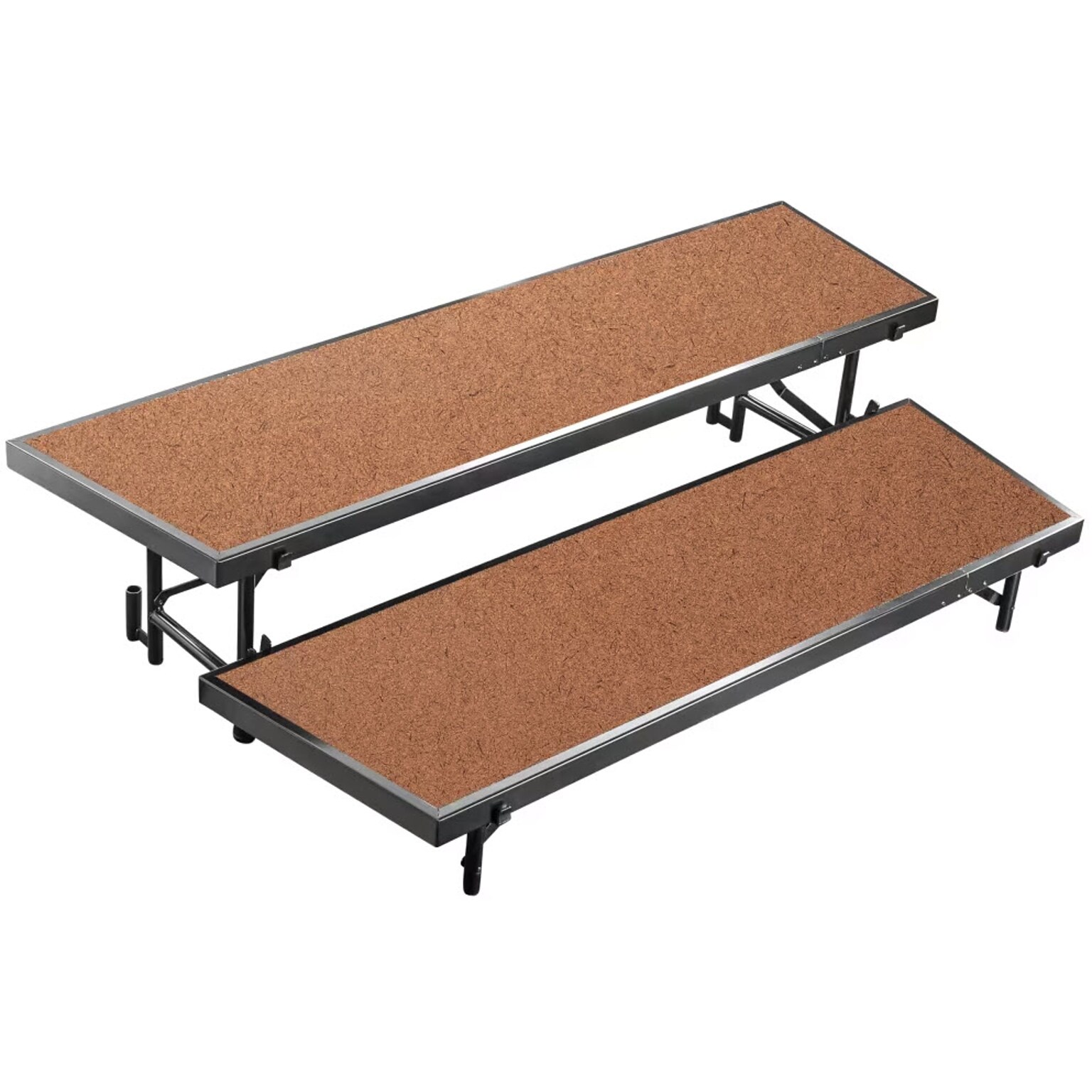 NPS 2 Level Tapered Standing Choral Riser, 36W x 60”-66”L x 16H, Hardboard Floor (RT2LHB)
