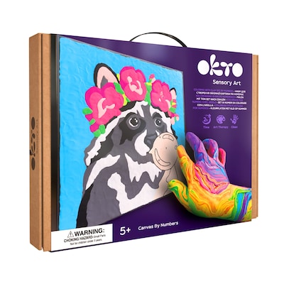 OKTO Clay-by-Number Raccoon Air-Dry Clay Art Kit, 17/Set (OKT20002)