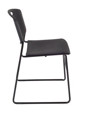 Regency Seating Cain 72" x 24" Training Table, Grey & 2 Zeng Stack Chairs, Black (MTRCT7224GY44BK)