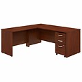 Bush Business Furniture Studio C 72W x 30D L Shaped Desk with Mobile File Cabinet and 42W Return, Hansen Cherry (STC007HCSU)