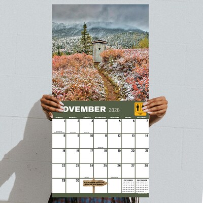 2026 TF Publishing Outhouses 12" x 12" Monthly Wall Calendar (26-1048)