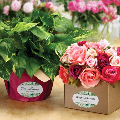 Avery Laser/Inkjet Oval  Multipurpose Labels, 5"  Dia, Matte White, 75/Pack (94052)