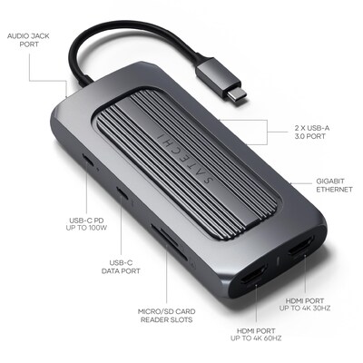 Satechi USB-C Multiport MX, Space Gray (ST-UCMXAM)