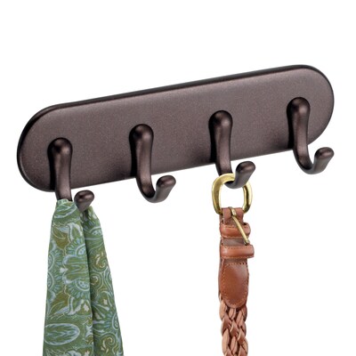 iDESIGN Wall Rack, Bronze, ABS, 4/Pack (28100M4)
