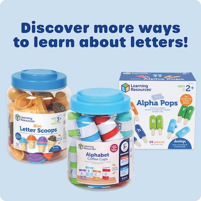 Learning Resources Alphabet Coffee Cups, Assorted Colors (LER6794)