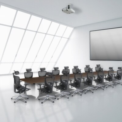 Regency Array 240W x 48D Conference Table with Grommet, Neo Walnut/White (ACT24048NWWH)