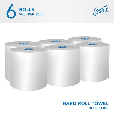 Scott Pro Hardwound Paper Towels, 1-ply, 900 ft./Roll, 6 Rolls/Carton (43959)