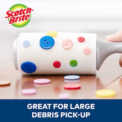 Scotch-Brite Plastic Lint Roller, Light Gray, 48 Sheets/Roll (830RS-48)