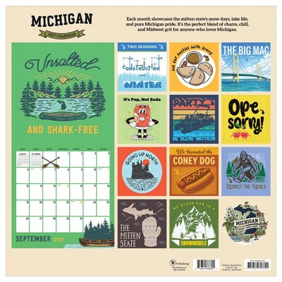 2027 TF Publishing Home: Michigan 12" x 12" Monthly Wall Calendar, Multicolored (27-1130)