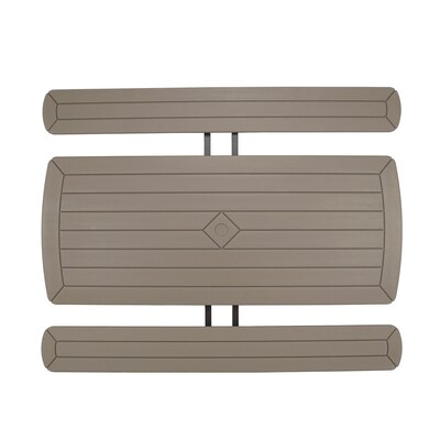 National Public Seating BMPT Series 30" x 72" Heavy Duty Picnic Folding Table, Brown (BMPT3072-BR03)