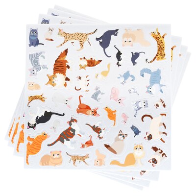 Ready2Learn Foam Cat Stickers, Multicolored, 160/Pack (CE-10122)