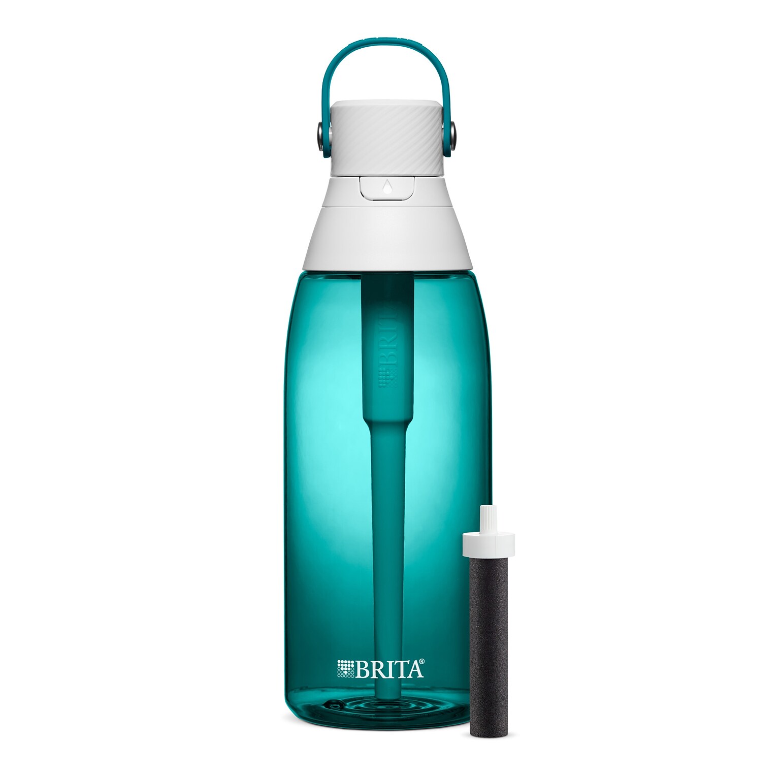 Brita Plastic Filtered Water Bottle, 36 oz., Sea Glass (36524)