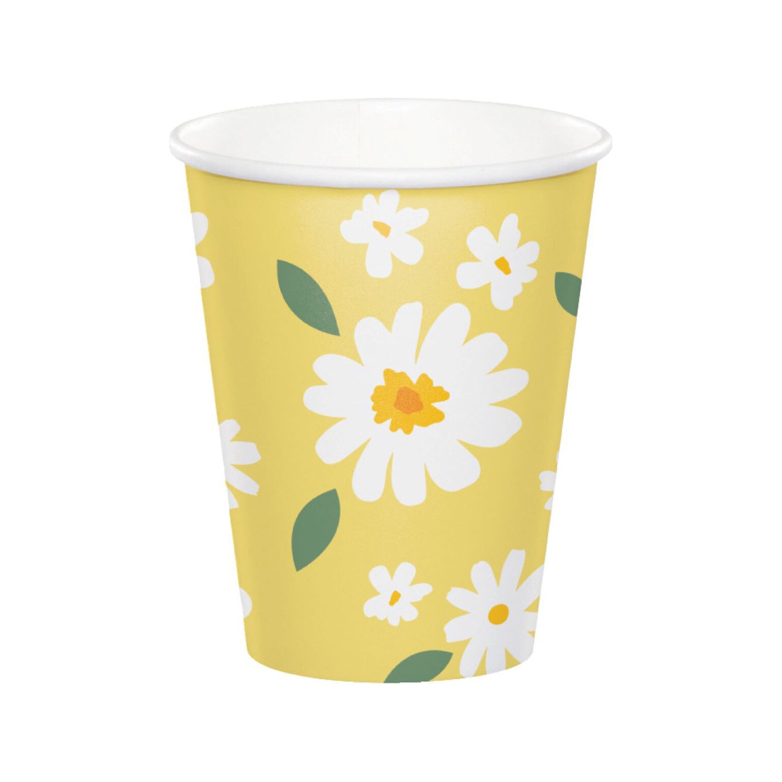 Creative Converting Sweet Daisy Party Cup, Yellow/White, 24/Pack (DTC372468CUP)