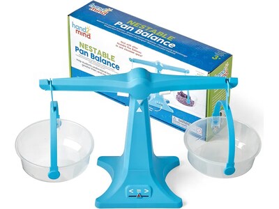 hand2mind Nestable Pan Balance, Blue/White (93404)