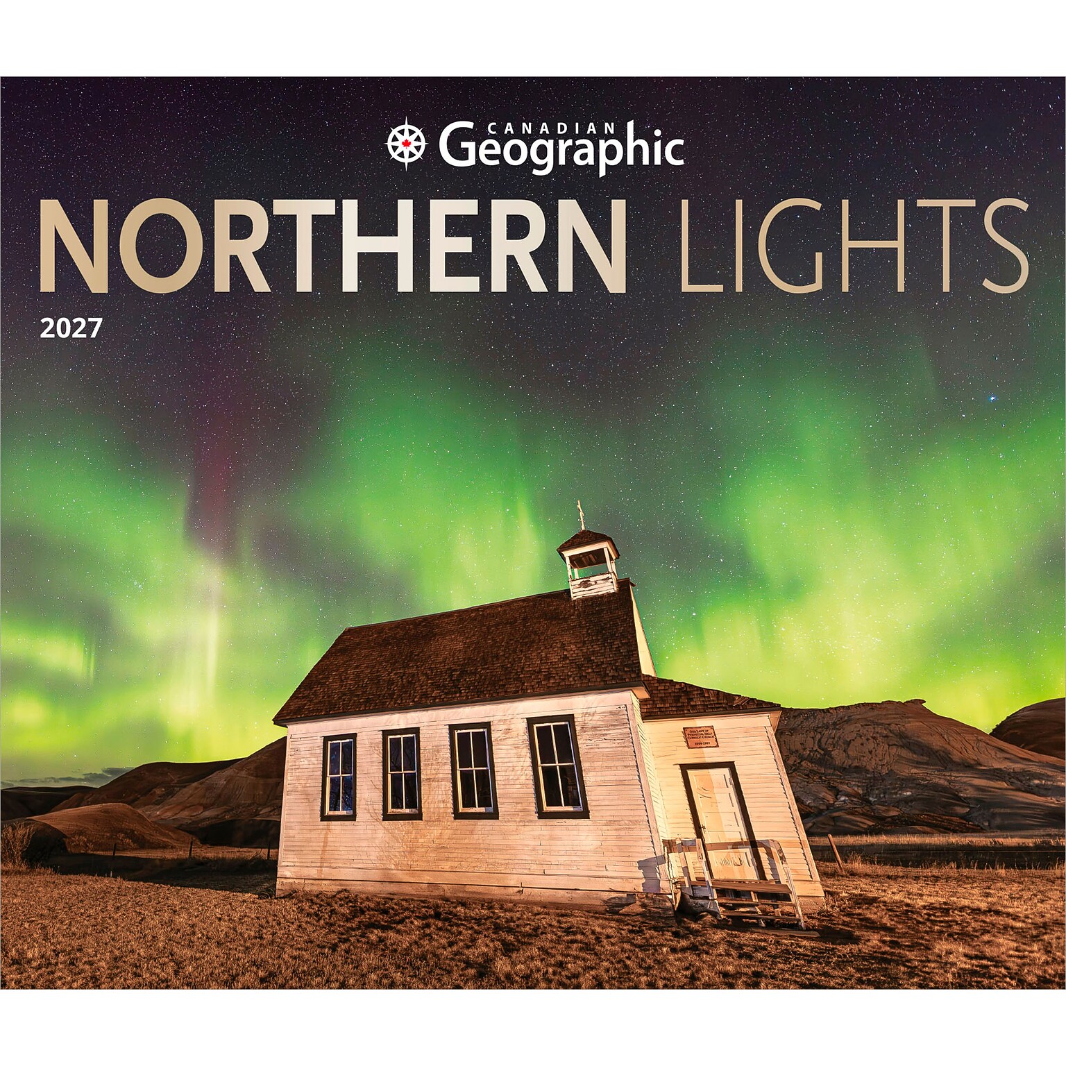 2027 BrownTrout Canadian Geographic Northern Lights 14 x 12 Monthly Wall Calendar, Assorted Colors (9781525617607)