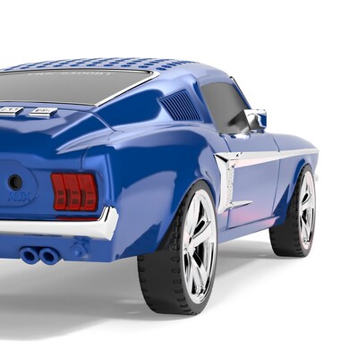 Audiobox Retro Ride Wireless Bluetooth Classic-Muscle-Car Speaker with WaveSync & Lights, Blue (TRK-6500BT)