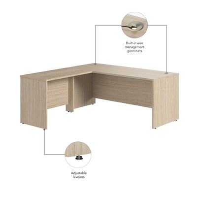 Bush Business Furniture Studio C 72"W L Shaped Desk with Return, Natural Elm (STC049NE)