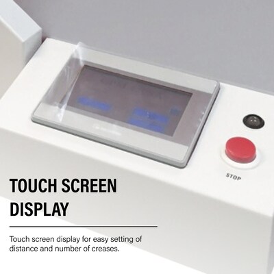 MBM GoCrease SEMI, Semi-Automatic Paper Creaser/Perforator, Programmable, Paper size up to 18” Width, Touchscreen (BO0652)
