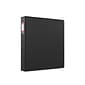 Staples® Standard 1-1/2" 3 Ring Non View Binder with D-Rings, Black (26416-CC)